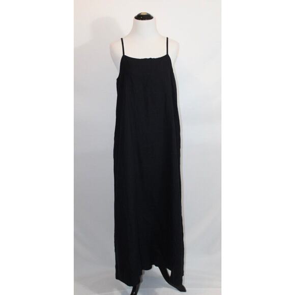 URBAN RESEARCH DOORS Sz 1 One Size Navy Linen Tank Maxi Dress - Picture 6 of 7